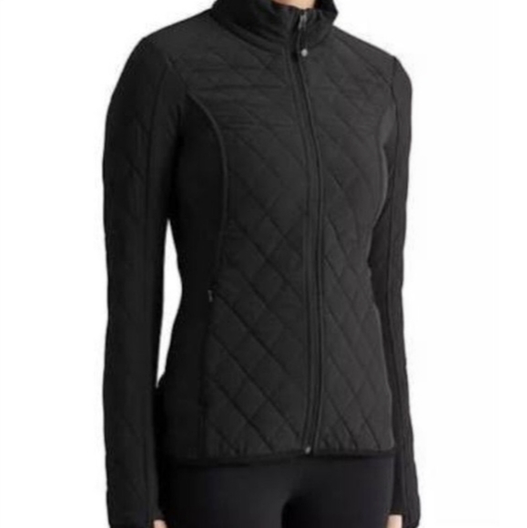 Athleta Jackets & Blazers - Athleta Quilted Upside Black Jacket